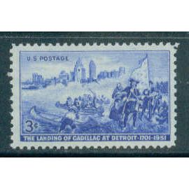 1000 3c Landing of Cadillac Fine MNH MA0093