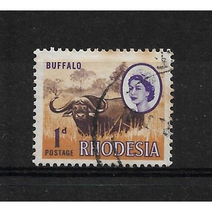 Rhodesia.SG374 1d African Buffalo.Fine Used.Aug21
