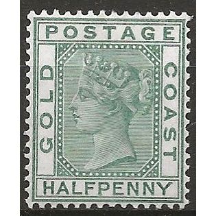 Gold Coast 1884 SG11a 1/2d Dull Green Wmk Crown CA Unmounted Mint . .