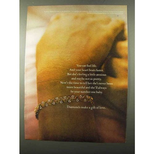 1971 De Beers Diamonds Ad - You Can Feel Life