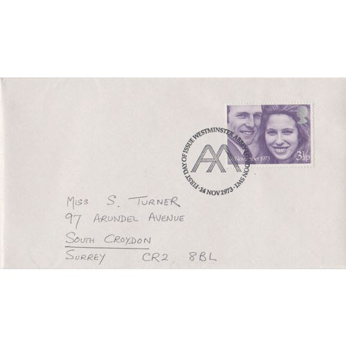 GB 1973 Princess Anne Wedding FDC Westminster Abbey special pm see others
