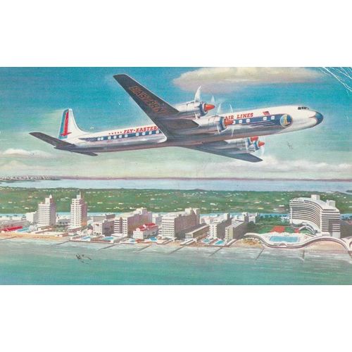 Eastern Air Lines Golden Falcen Douglas DC7B Civil Aviation Postcard (A25167)