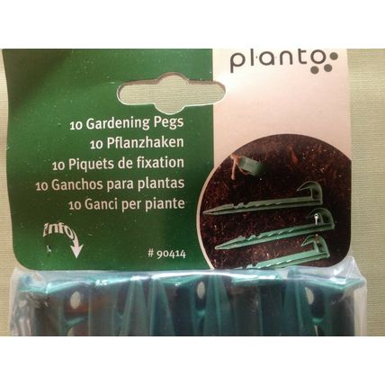 10 Packs Of 10 = 100 x PLANTO ROBUST PLASTIC GARDEN FIXING ANCHOR PEGS