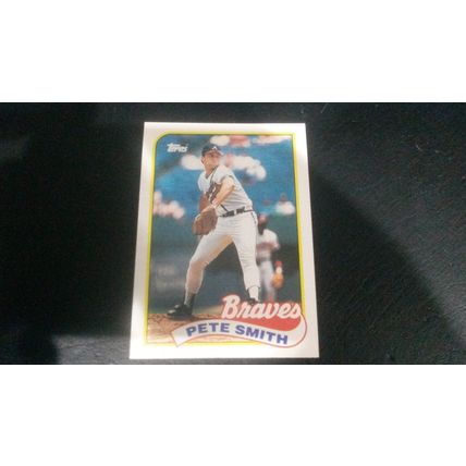 1989 Topps Card # 537 Pete Smith Excellent (5) Atlanta Braves