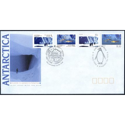 Australia 1990 FDC Antarctic Scientific Co-operation Joint Issue USSR / Russia