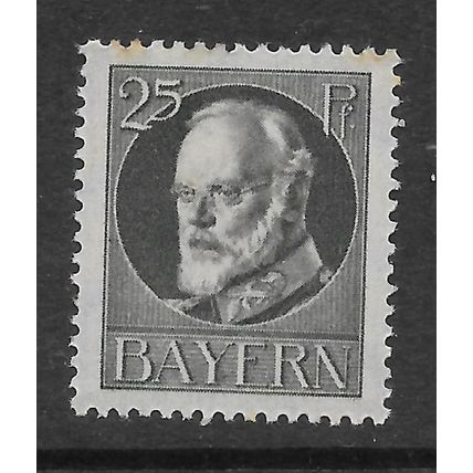 BAVARIA 1914 KING LUDWIG III 25pf GREY SG E183A M / MINT