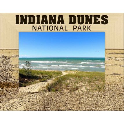 Indiana Dunes National Park Laser Engraved Wood Picture Frame (5 x 7)