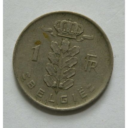 1952 Belgian one franc coin