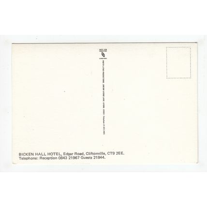 Bicken Hall Hotel Edgar Road Cliftonville Postcard Kent