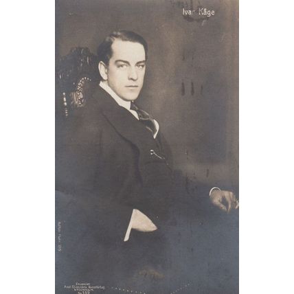 Ivar Cage Swedish Silent Film Actor 1918 WW1 Postcard