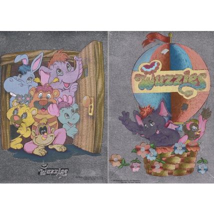 Wuzzles Walt Disney Hot Air Balloon Real Shine Metallic 2x Postcard