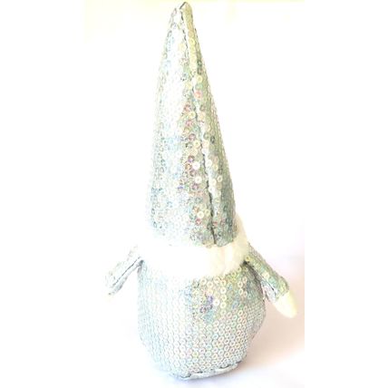 Christmas Gonk Silver Sequins 26 CM