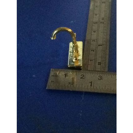 Mixer Tap Gold 1:12th Dolls House Miniature