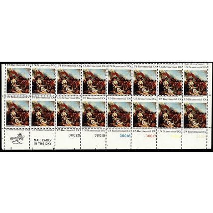 1564, Large Misperforation ERROR PL# Strip of 16 Stamps - Stuart Katz