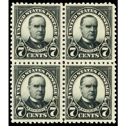 559, Mint NH F-VF 7¢ McKinley Block of Four - Stuart Katz