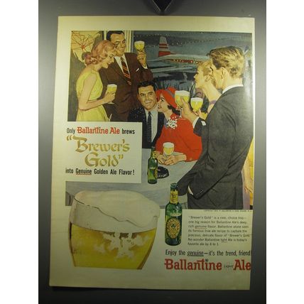 1957 Ballantine Ale Advertisement - Genuine Golden Ale Flavor