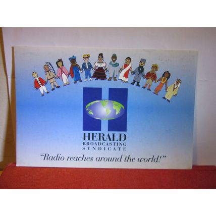 QSL card HERALD BROADCASTING, BOSTON, MASSACHUSETTS =