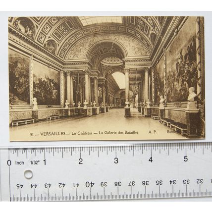 vintage postcard Versailles, La Galerie des Batailles