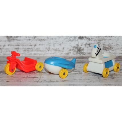 Vintage Fisher Price Little People Family Nursery Set Lot Plane Horse Tricycle