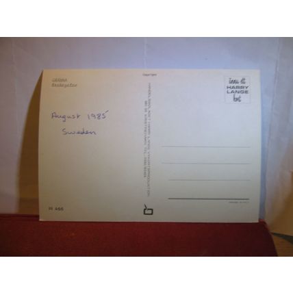 BRAHEGATAN, GRANNA, SWEDEN unused postcard dated 1985 #