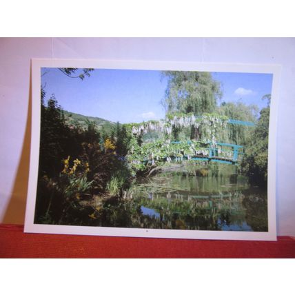WATER GARDEN, GIVERNY, CLAUDE MONET, FRANCE unused postcard dated 1997 =
