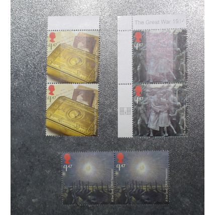 GB STAMPS Great war 2014 pairs MNH ~~L@@K~~