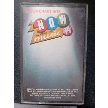 1989"NOW THATS WHAT I CALL MUSIC 14"TWIN CASSETTE COMPILATION ,GOOD. UK FREEPOST