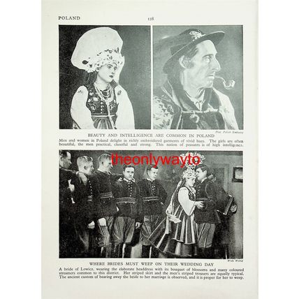 Wedding & Dress, Poland (Xmas & Tatra Peasant Art , Reverse), Book Illustration