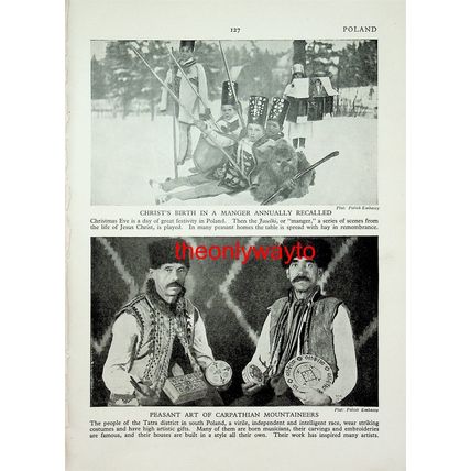 Wedding & Dress, Poland (Xmas & Tatra Peasant Art , Reverse), Book Illustration