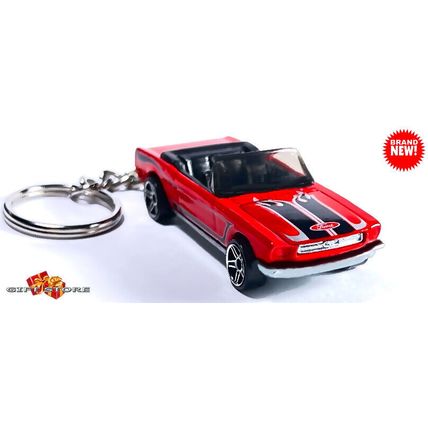 RARE KEYCHAIN RED 1964½/65 FORD MUSTANG CONVERTIBLE CUSTOM Ltd GREAT GIFT