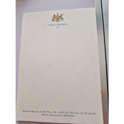 IMPERIAL HOTEL WIEN NOTEPAD