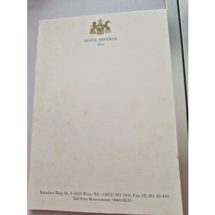 IMPERIAL HOTEL WIEN NOTEPAD