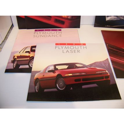1990 PLYMOUTH LASER SUNDANCE DODGE SPIRIT DAYTONA SALES BROCHURES (6)