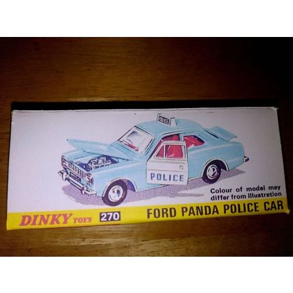 Dinky No270 Ford Escort Police Panda Car - Replica Box