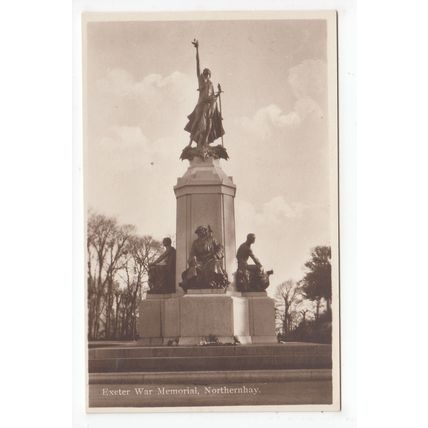 Exeter War Memorial Northernhay Postcard Devon