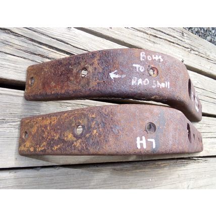 1950 Dodge Power Wagon Front Fender Mounts Brackets OEM Pair Flat Fender