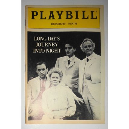 LONG DAY'S JOURNEY INTO NIGHT - PLAYBILL - OPENING NIGHT, April 1986 Jack Lemmon