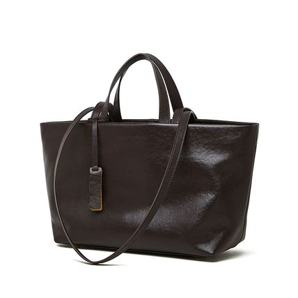 Women Genuine Leather Tote Purse Shoulder Bag Brown