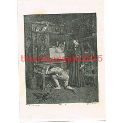 Too Late by Henri Mosler, Book Illustration (Print), 1895
