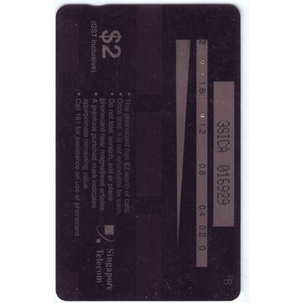 Grassroot Recreation Club S'pore $2 Telephone Card (Used)