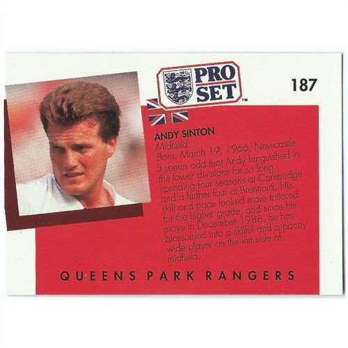 1990/1991 Pro Set Footbal - #187 - Andy Sinton