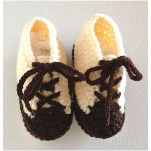 Baby toddler booties #B007 converse tennis trainers footwear crochet 6-9 months