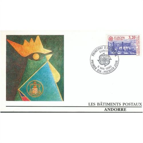 Andorra FDC 1990 - SG F427-F428 - Europa Post Office Buildings