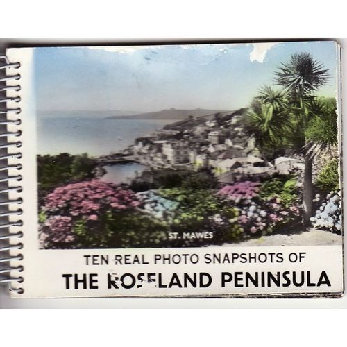 Souvenir Booklet Roseland Peninsula Cornwall 10 Real Photo Hand Coloured Snaps