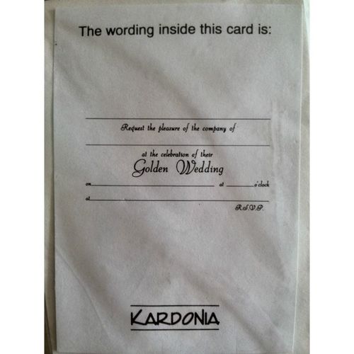 Golden Wedding Invitation Cards - (50) pack of 6