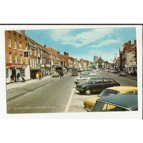 Wiltshire MARLBOROUGH High Street Postcard by Salmon (1-55-08-01G)