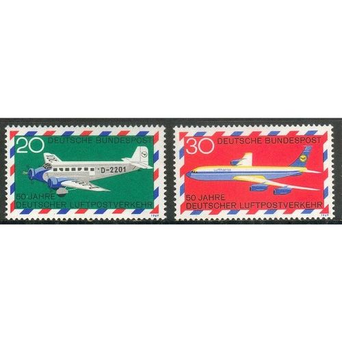 Germany 1969 - SG1482-83 - 50th Anniv of German Airmail Services (unused)