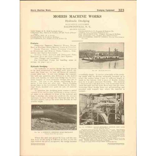 morris machine works 1916 hydraulic dredging pumps vintage catalog
