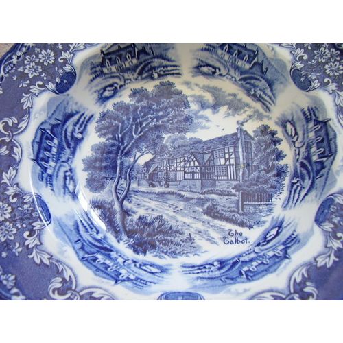 Grindley Staffordshire England porcelain blue and white deep plate-dish