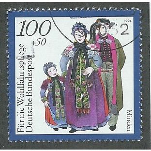 GER 1994 100pf+ 50 'NATIONAL COSTUMES- MINDEN' FINE USED (EBID47-589)